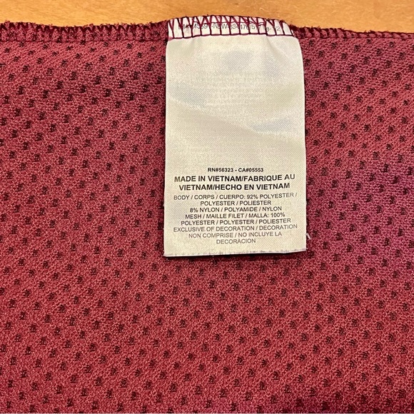 Nike Aeroreact L/S Athletic Turtleneck Pullover, Maroon with Thumb Holes XS - Picture 13 of 14